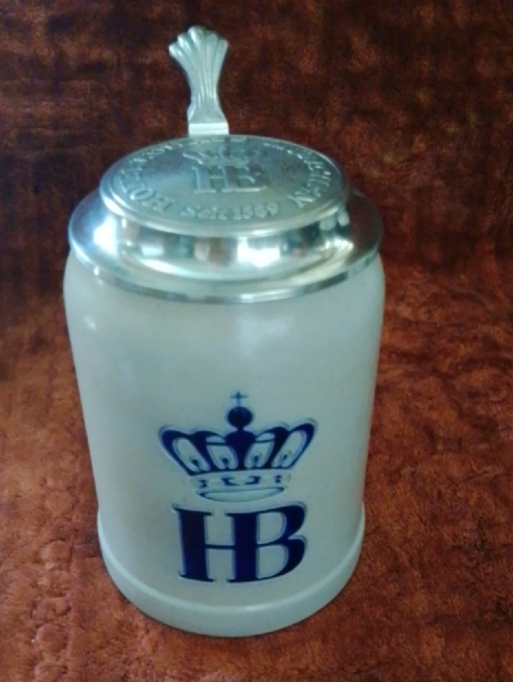 Original Handcraft Hofbrauhaus Munchen Mug Beer With Lid Made In Germany